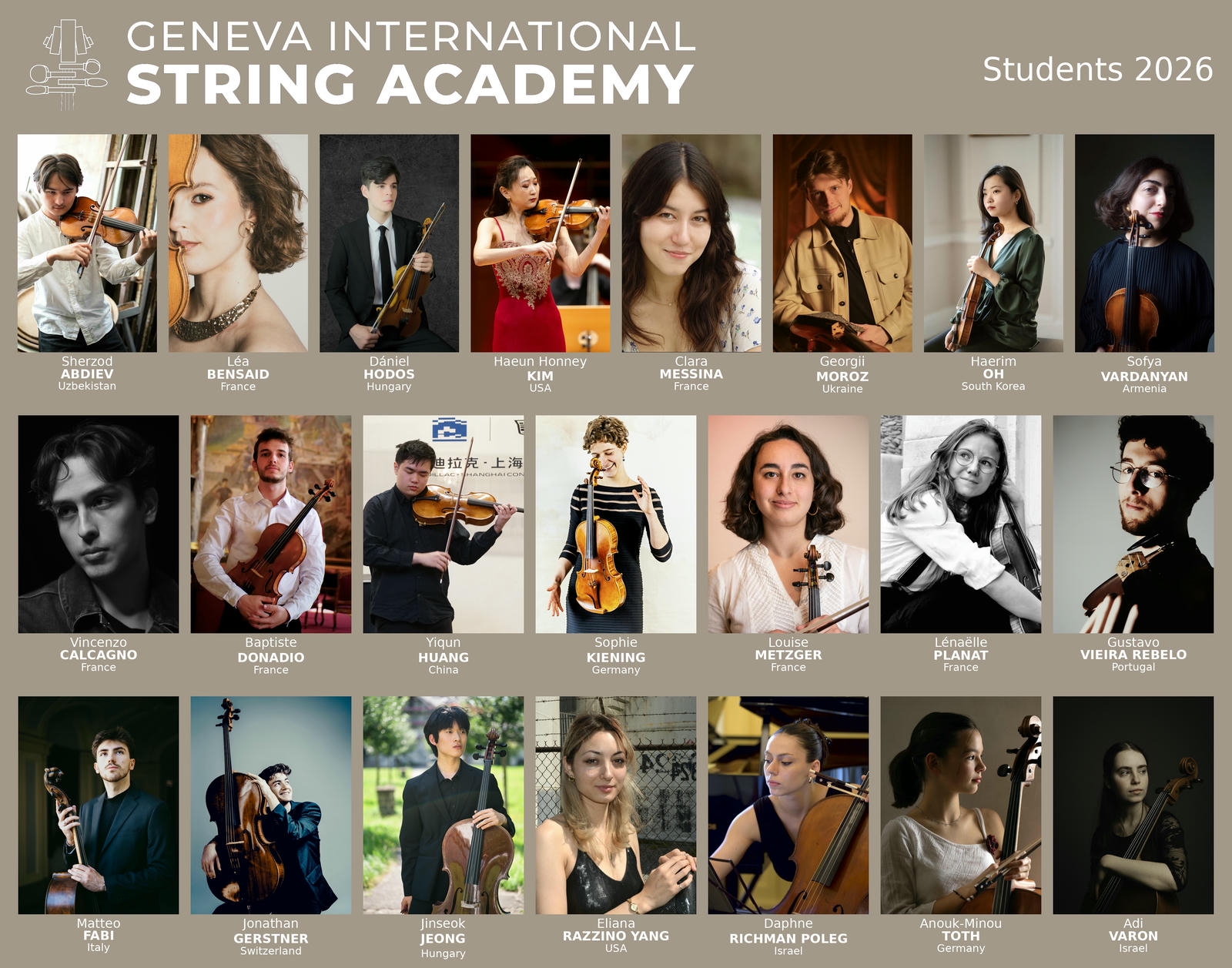 Musiciens sélectionnés pour l'édition 2025! 2025